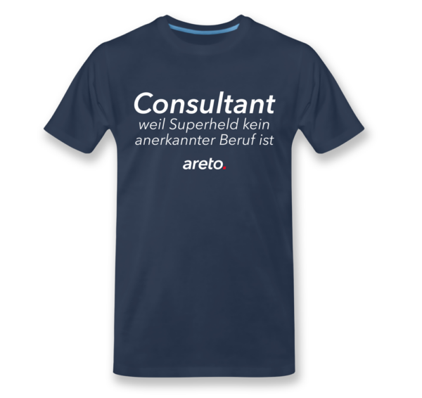areto T-Shirt mit motiv: Consultant Superheld